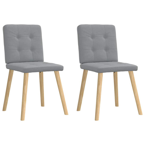 Sillas de comedor giratorias 2 unidades tela gris claro Sillas de comedor giratorias 2 unidades tela gris claro D
