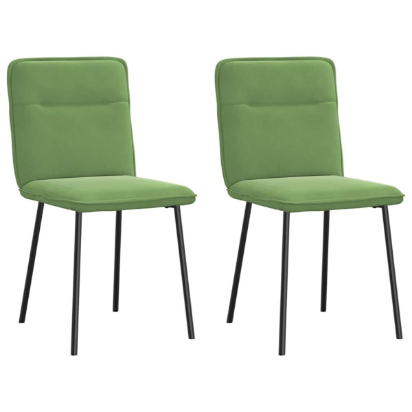 Sillas de comedor 2 unidades terciopelo verde claro Sillas de comedor 2 unidades terciopelo verde claro D