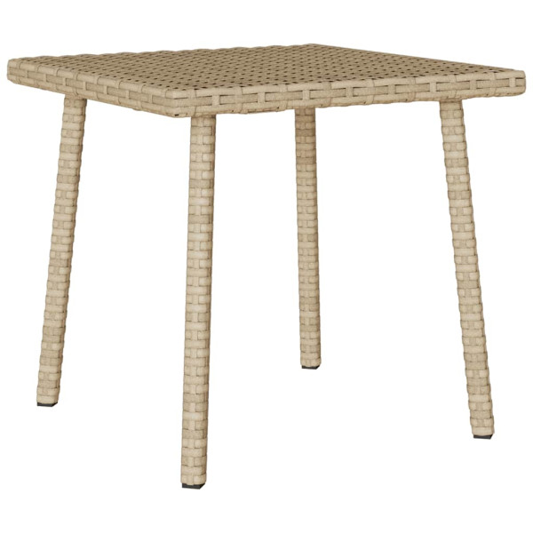 Mesa centro jardín rectangular beige 40x40x37cm ratán sintético Mesa centro jardín rectangular beige 40x40x37cm ratán sintético D