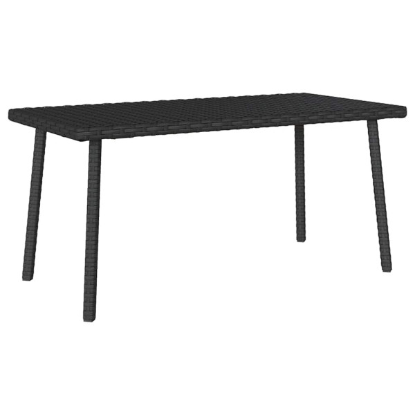 Mesa centro jardín rectangular negra 80x40x37cm ratán sintético Mesa centro jardín rectangular negra 80x40x37cm ratán sintético D