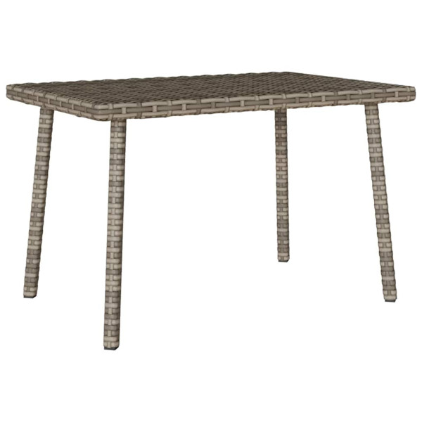Mesa centro jardín rectangular gris 60x40x37 cm ratán sintético Mesa centro jardín rectangular gris 60x40x37 cm ratán sintético D