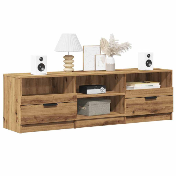 Mueble de TV madera de ingeniería roble artisan 150x33.5x45 cm Mueble de TV madera de ingeniería roble artisan 150x33.5x45 cm D