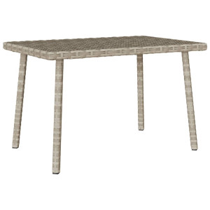 Mesa centro jardín rectangular gris claro 60x40x37 cm D