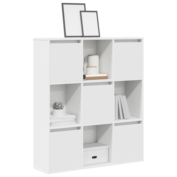 Estantería de madera de ingeniería blanca 89x24x101.5 cm Estantería de madera de ingeniería blanca 89x24x101.5 cm D