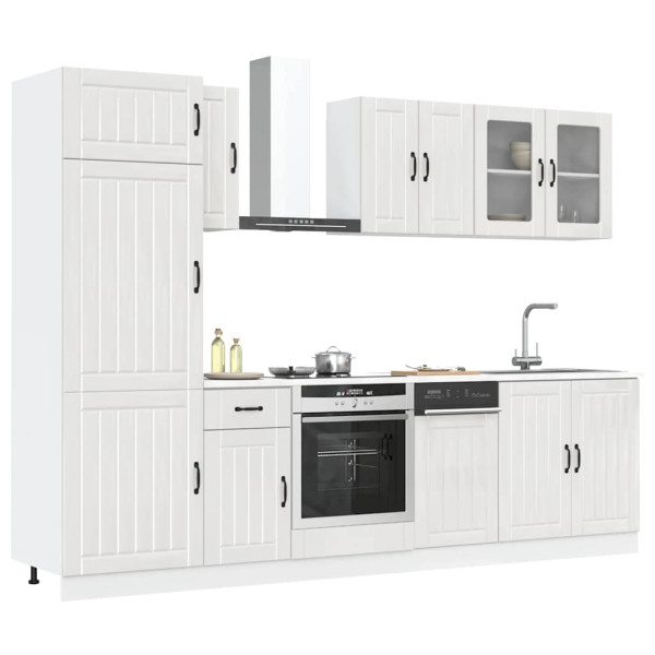 Mueble cocina Kalmar blanco de alto brillo 8 pzas Mueble cocina Kalmar blanco de alto brillo 8 pzas D