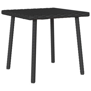 Mesa centro jardín rectangular negra 40x40x37cm ratán sintético D