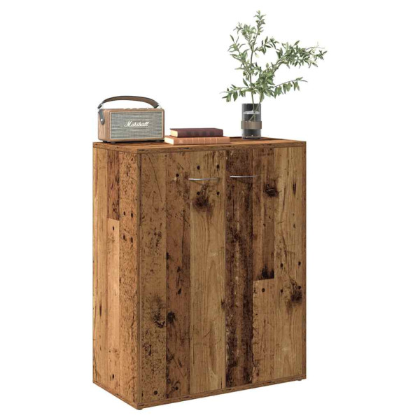 Aparador de madera contrachapada madera envejecida 60x30x75 cm Aparador de madera contrachapada madera envejecida 60x30x75 cm D