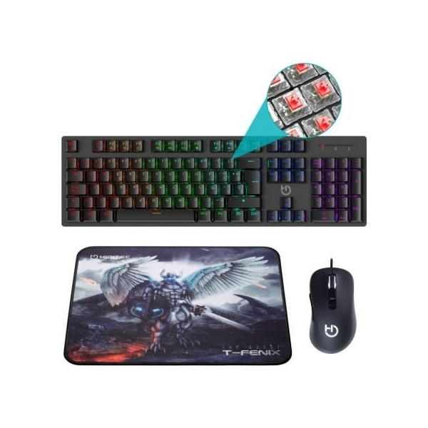 Pack Gaming Hiditec PAC010026 Teclado + Mouse + Hob D