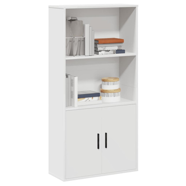 Estantería de madera de ingeniería blanca 60x24x120 cm D