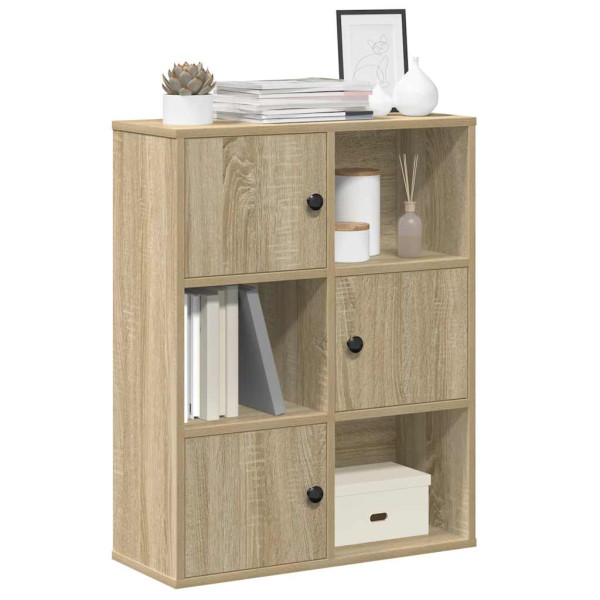 Estantería madera de ingeniería roble sonoma 60x24x76.5 cm Estantería madera de ingeniería roble sonoma 60x24x76.5 cm D