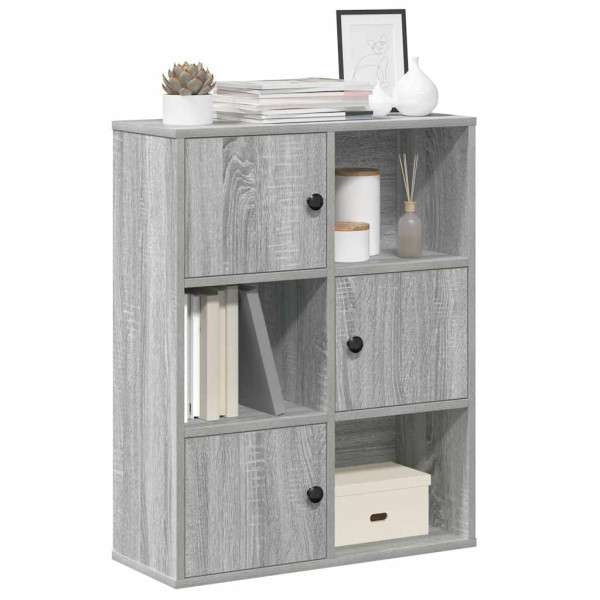 Estantería madera de ingeniería gris sonoma 60x24x76.5 cm Estantería madera de ingeniería gris sonoma 60x24x76.5 cm D