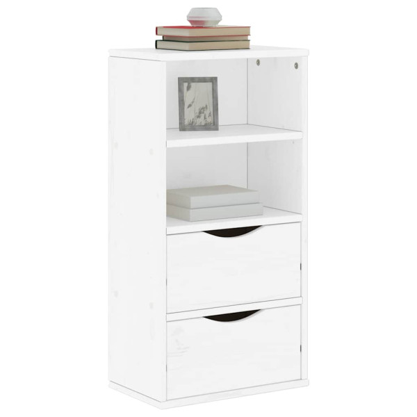 Mueble auxiliar con cajones ODDA blanco 40x24x79 cm madera pino Mueble auxiliar con cajones ODDA blanco 40x24x79 cm madera pino D