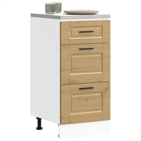 Mueble bajo de cocina porto roble artesano madera reconstituida Mueble bajo de cocina porto roble artesano madera reconstituida D