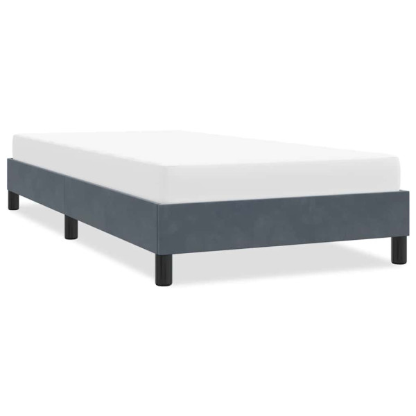 Estructura de cama sin colchón terciopelo gris oscuro 80x210 cm Estructura de cama sin colchón terciopelo gris oscuro 80x210 cm D