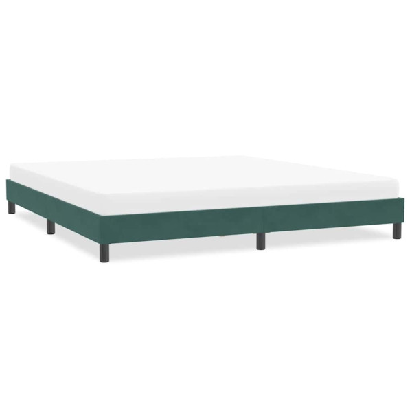 Estructura cama sin colchón terciopelo verde oscuro 200x210cm Estructura cama sin colchón terciopelo verde oscuro 200x210cm D