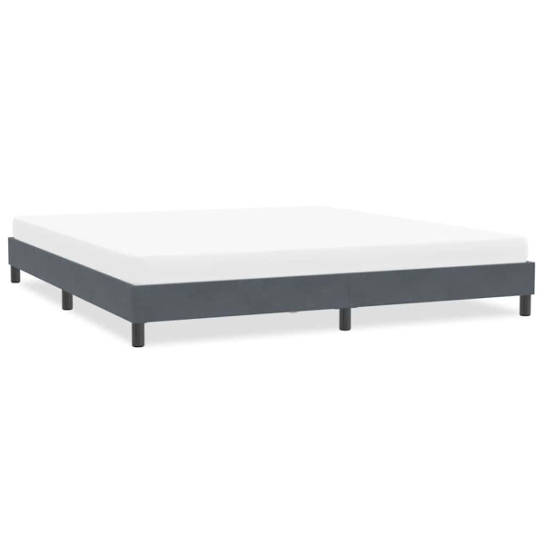 Estructura de cama sin colchón terciopelo gris oscuro 200x210cm Estructura de cama sin colchón terciopelo gris oscuro 200x210cm D