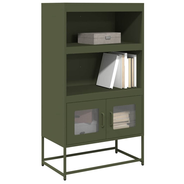 Aparador de acero verde oliva 68x39x123 cm Aparador de acero verde oliva 68x39x123 cm D