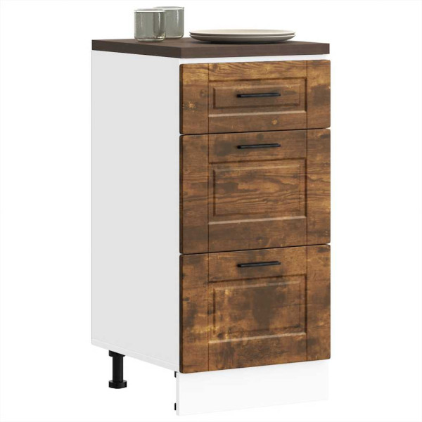 Mueble bajo de cocina porto roble ahumado madera reconstituida Mueble bajo de cocina porto roble ahumado madera reconstituida D
