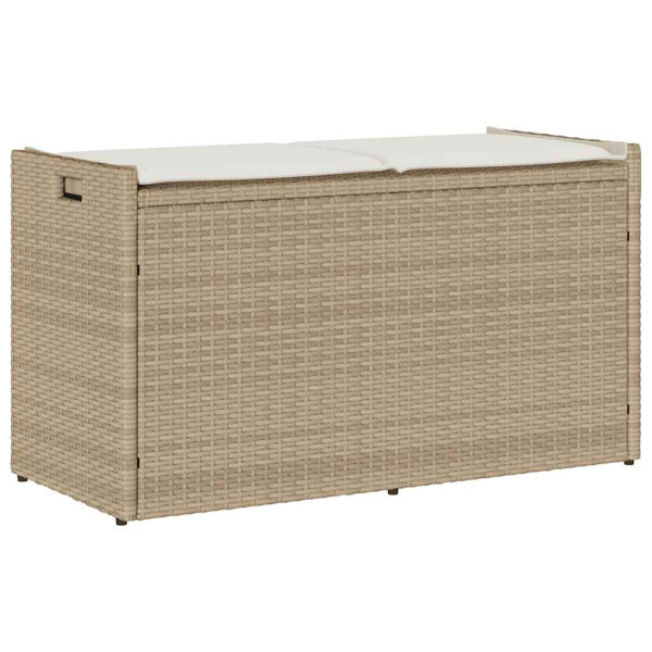 Almofada de bege de armazenamento 100 cm sintético rattan D