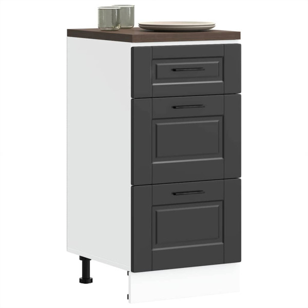 Mueble bajo de cocina Porto madera contrachapada negro Mueble bajo de cocina Porto madera contrachapada negro D