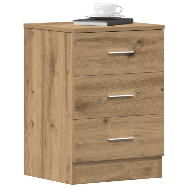 Mesita de noche madera de ingeniería roble artisian 38x35x55 cm D