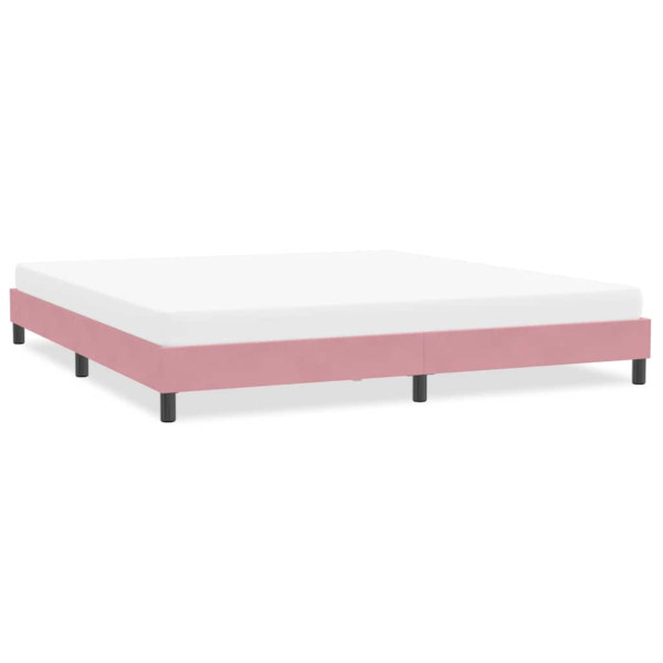Estructura de cama sin colchón terciopelo rosa 200x210 cm Estructura de cama sin colchón terciopelo rosa 200x210 cm D