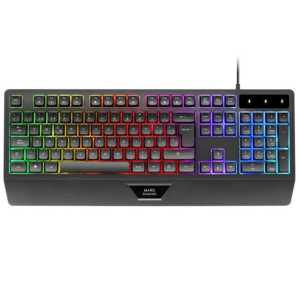 Teclado gaming semimecánico mars gaming mk124/ negro D