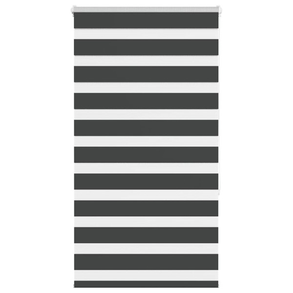 Estor cebra negro 80x150 cm tejido ancho 75.9 cm poliéster D
