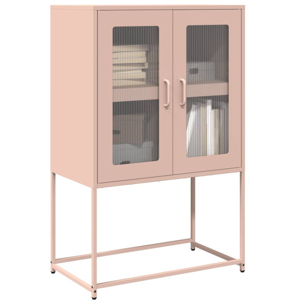 Aparador de acero rosa 68x39x107 cm Aparador de acero rosa 68x39x107 cm D