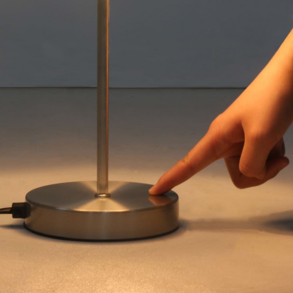 Lámparas de mesa 2 unidades  con botón táctil blanco E14 M 2