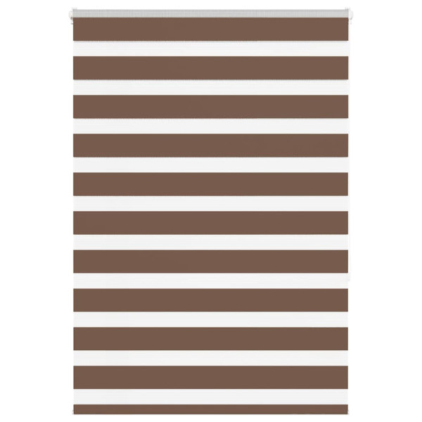 Estor cebra marrón 115x150 cm tejido ancho 110.9 cm poliéster D