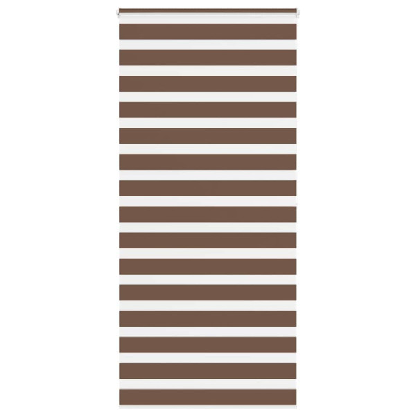 Estor cebra marrón 95x200 cm tejido ancho 90.9 cm poliéster D