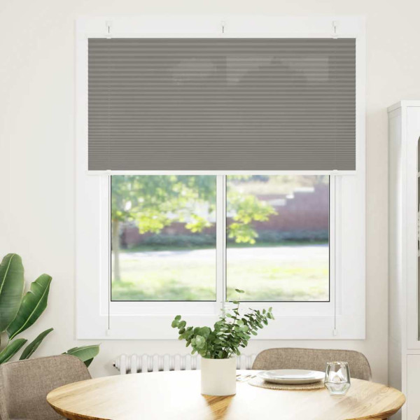Estor Plisado Antracita 120x100 cm Tela Ancho 119.4cm Poliéster D