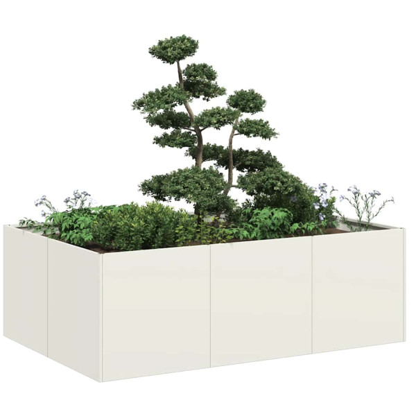 Jardinera acero blanco 120x80x40 cm D