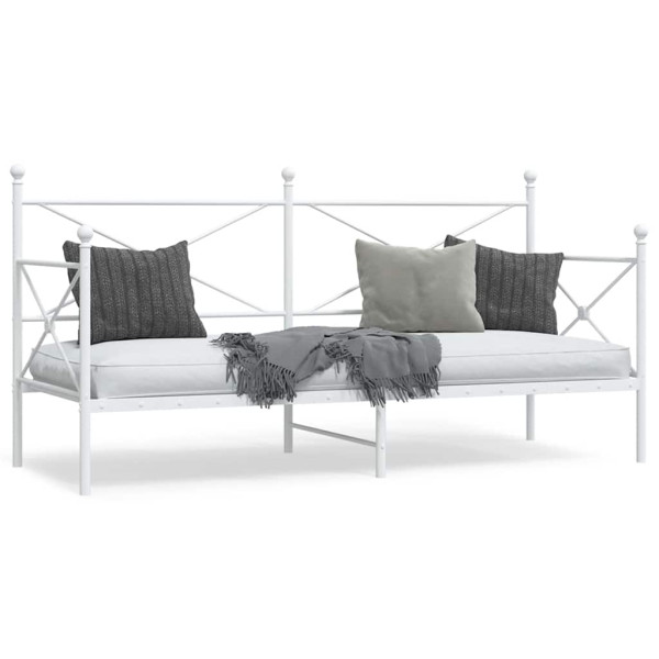 Diván sin colchón acero blanco 75x190 cm Diván sin colchón acero blanco 75x190 cm D