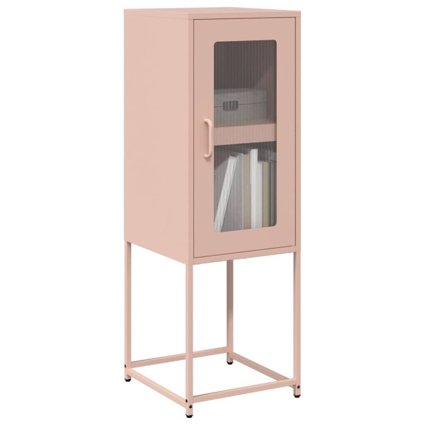 Aparador de acero laminado en frío rosa 36x39x107 cm D