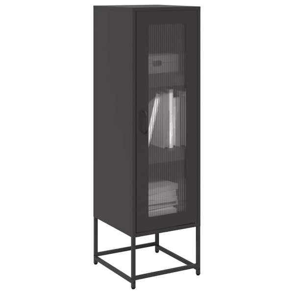 Aparador de acero laminado en frío negro 36x39x123 cm D