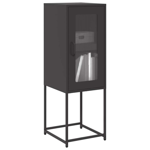 Aparador de acero laminado en frío negro 36x39x107 cm D