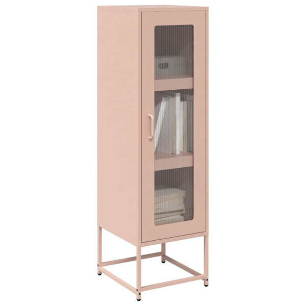 Aparador de acero laminado en frío rosa 36x39x123 cm D