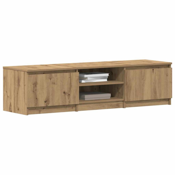 Mueble de TV madera de ingeniería roble artisan 140x40x36 cm D