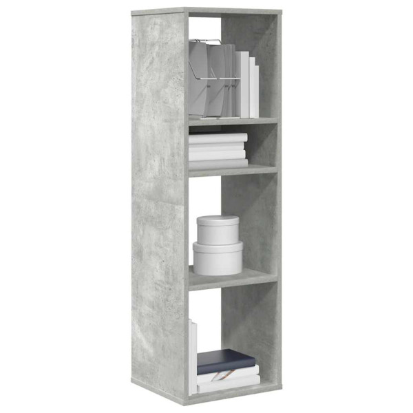 Estantería madera ingeniería gris hormigón 34x31x112 cm Estantería madera ingeniería gris hormigón 34x31x112 cm D
