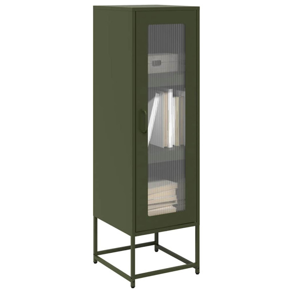 Aparador de acero laminado en frío verde oliva 36x39x123 cm D