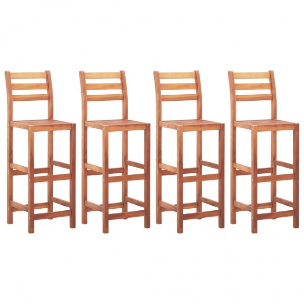 Cadeiras de cozinha 4 unidades madeira maciça de acacia D