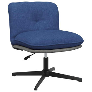 Silla de oficina giratoria de tela azul D