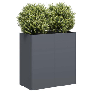 Jardinera de acero laminado en frío antracita 80x40x80 cm D