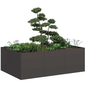 Jardinera de acero laminado en frío negro 120x80x40 cm D