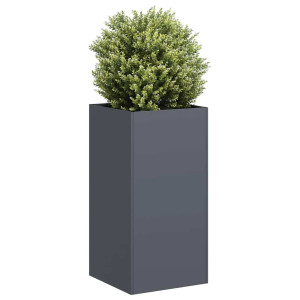 Jardinera de acero laminado en frío antracita 40x40x80 cm D
