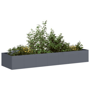 Jardinera acero gris antracita 280x80x40 cm D