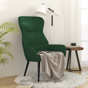 Sillón de relax de tela verde oscuro D