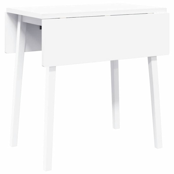 Mesa de comedor de madera maciza de caucho blanco M 2